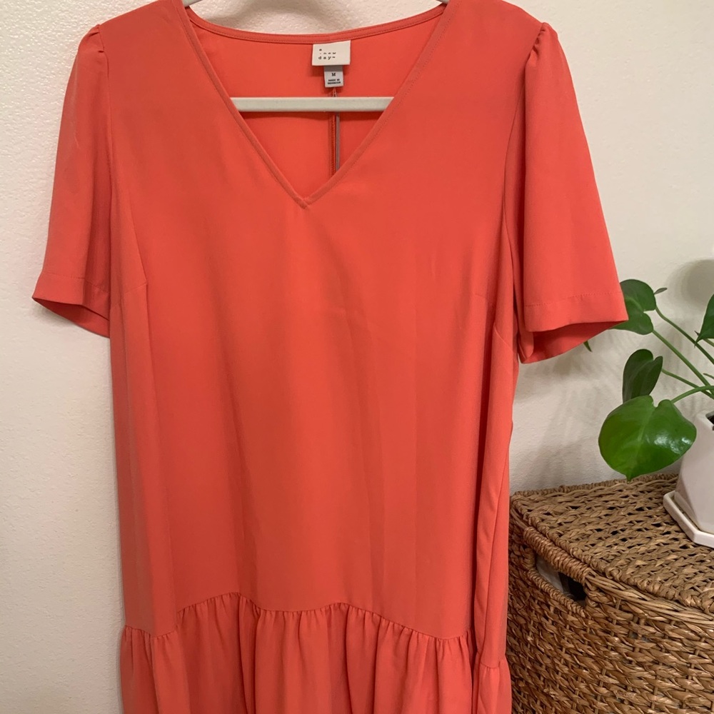 Coral sun dress